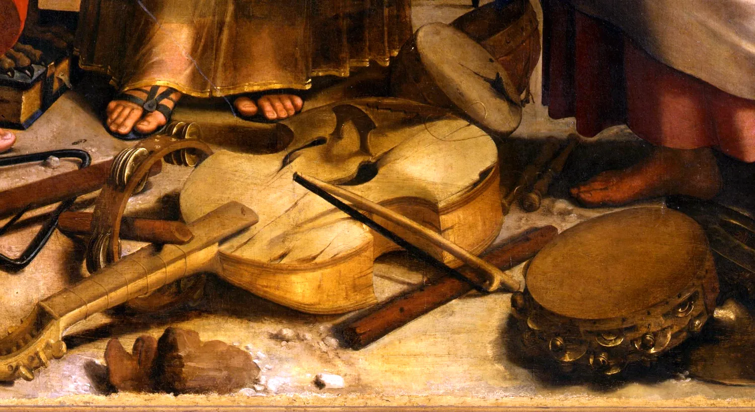 A pair of musicians, Etching, from Figure con instrumenti musicali e Boscarecci.