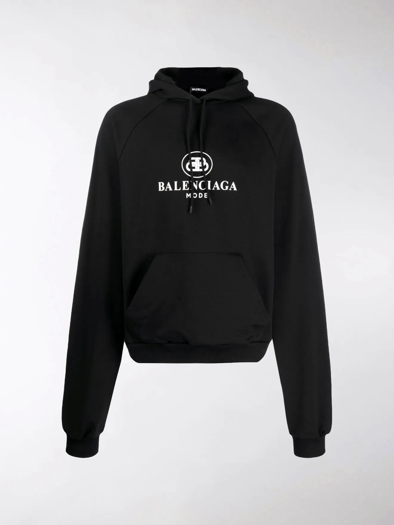 Balenciaga худи с логотипом BB черное
