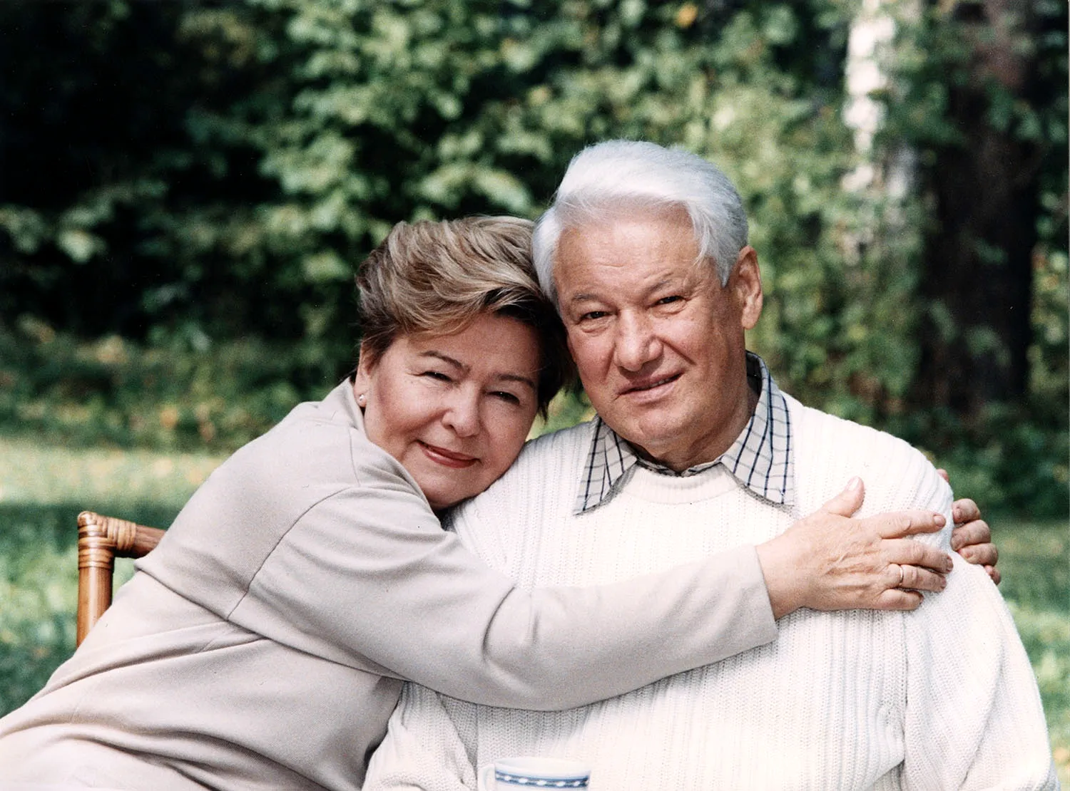 Борис Ельцин с женой