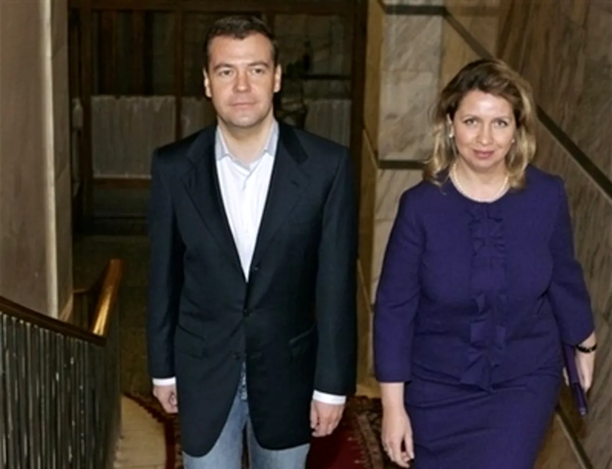 Дмитрий Медведев в молодости и Светлана