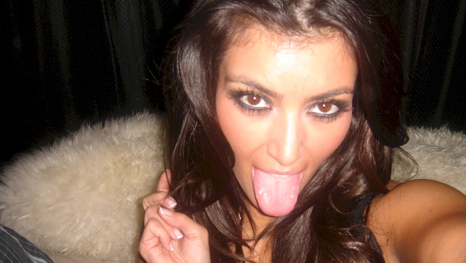 Kim Kardashian tongue