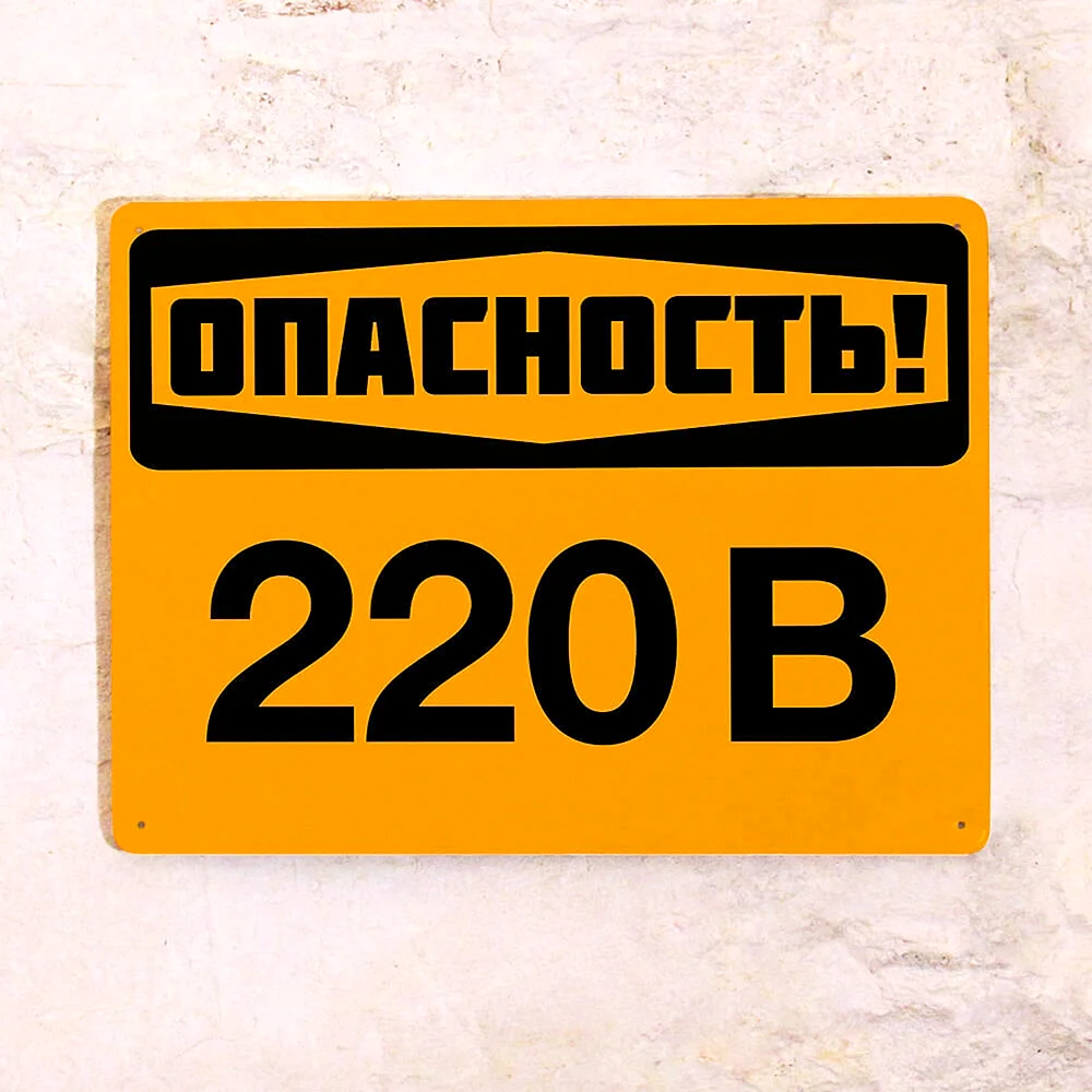 220в табличка