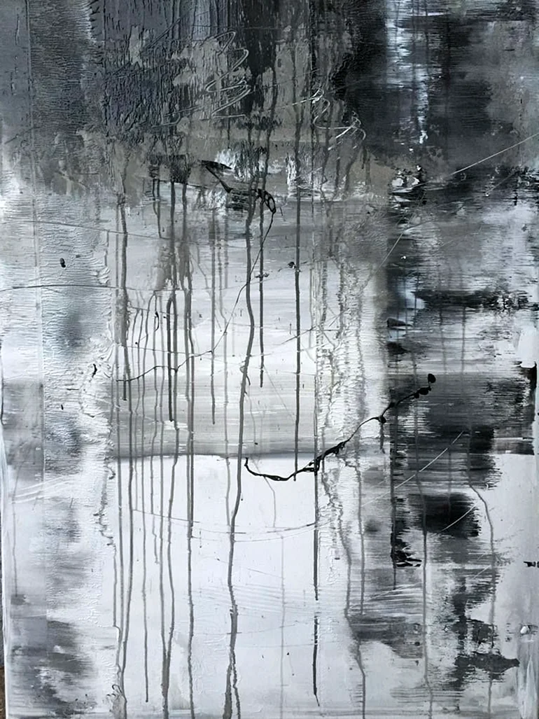 Абстрактная живопись серый