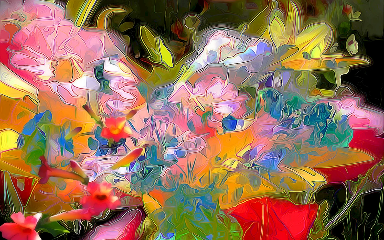Абстрактные картины цветов