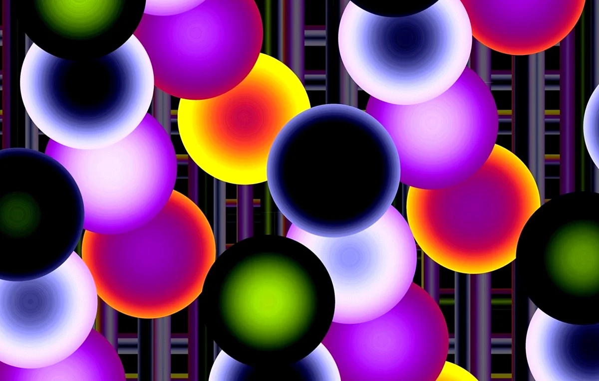 Абстракция шары цветные