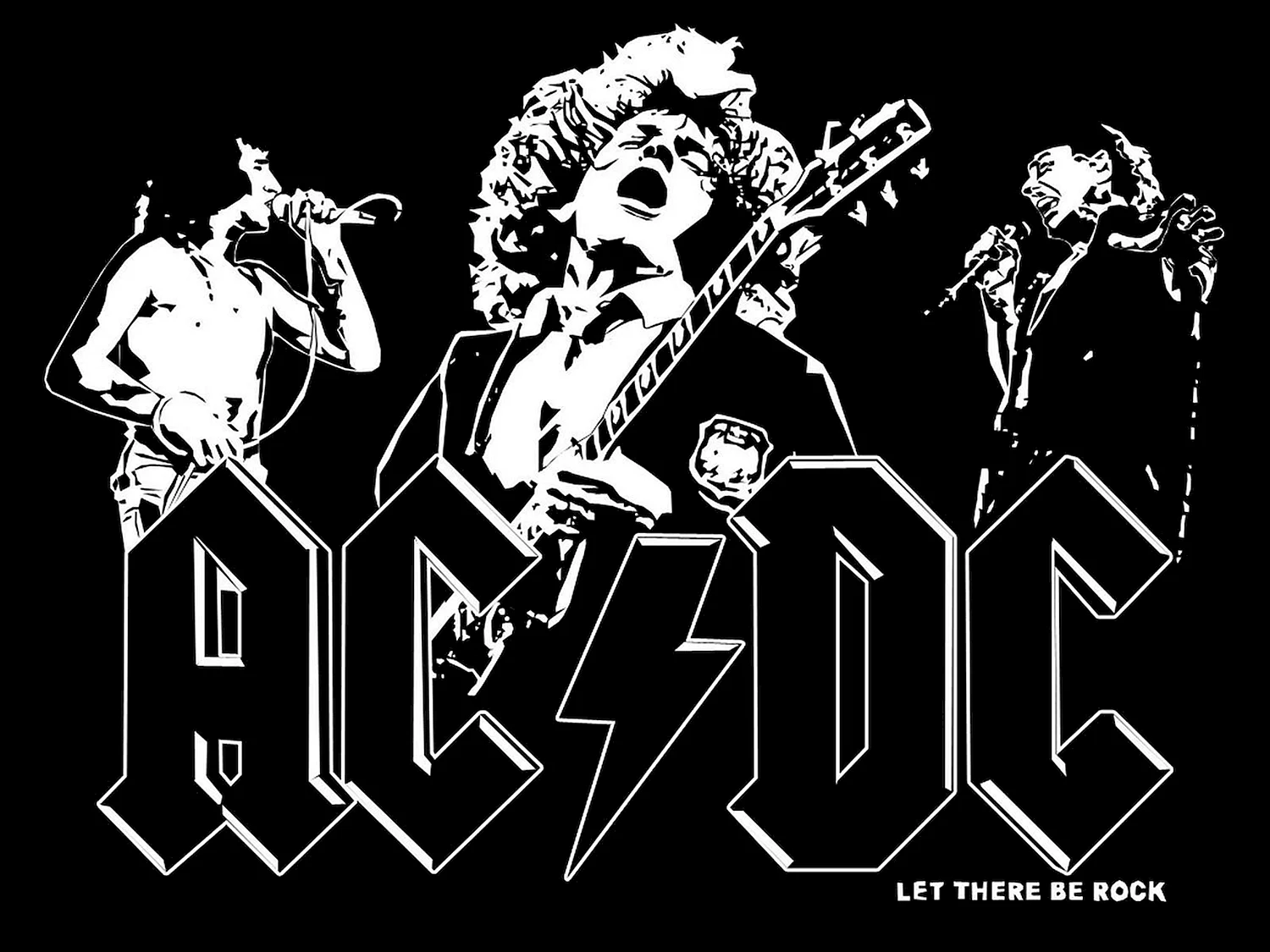 AC/DC группа плакат