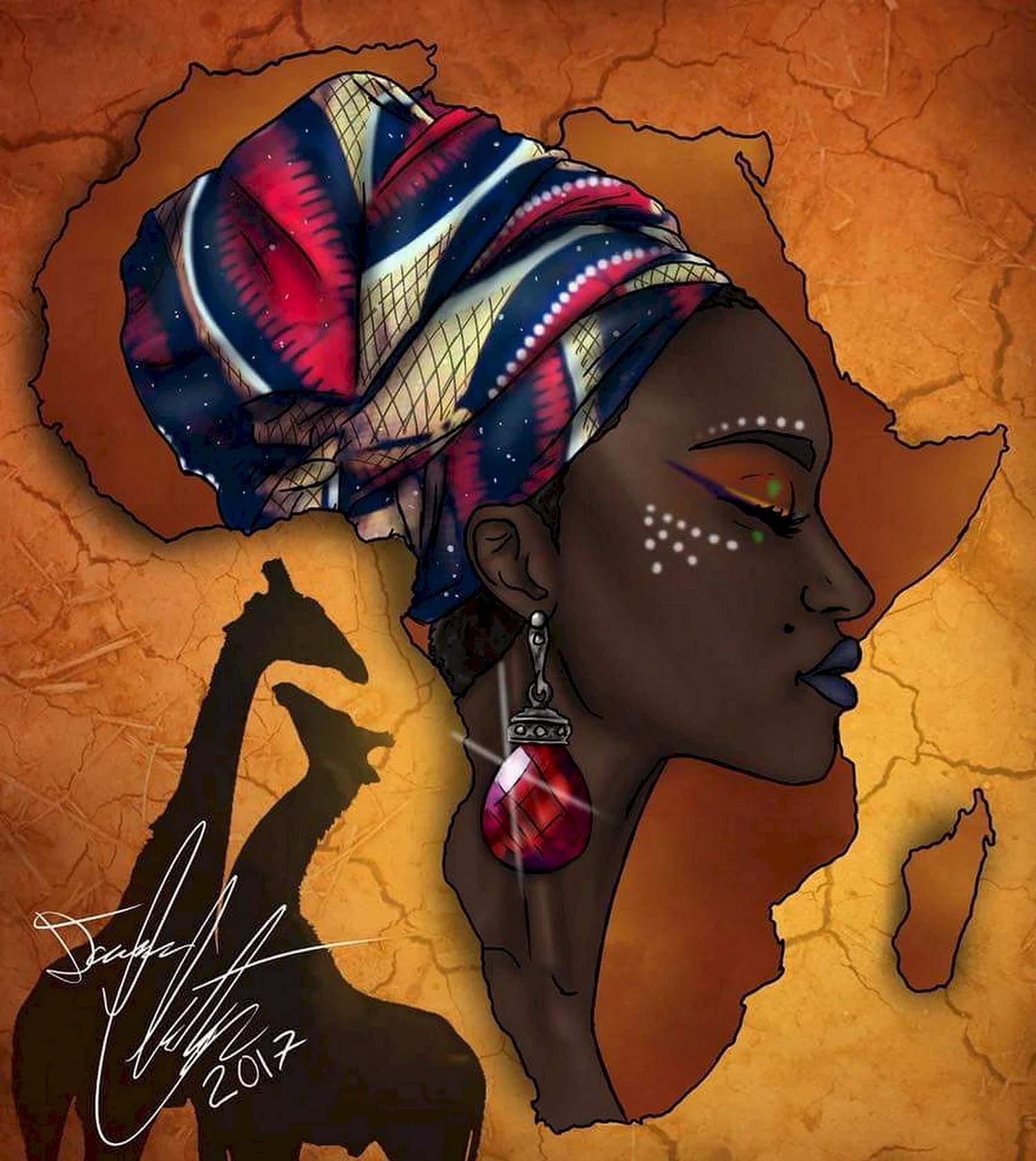 Африканка живопись