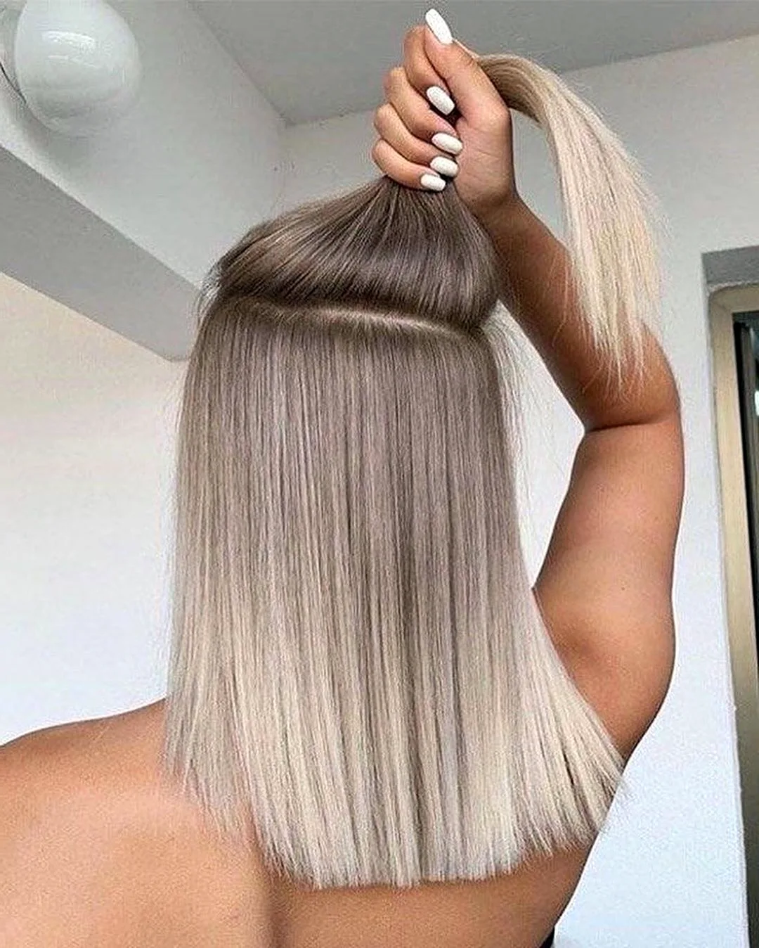 Аиртач окрашивание блонд фото на средние волосы