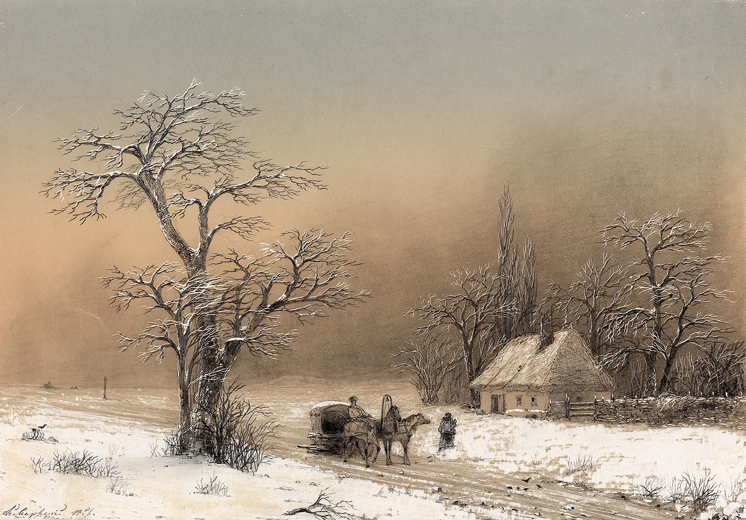 Айвазовский зимний пейзаж 1856