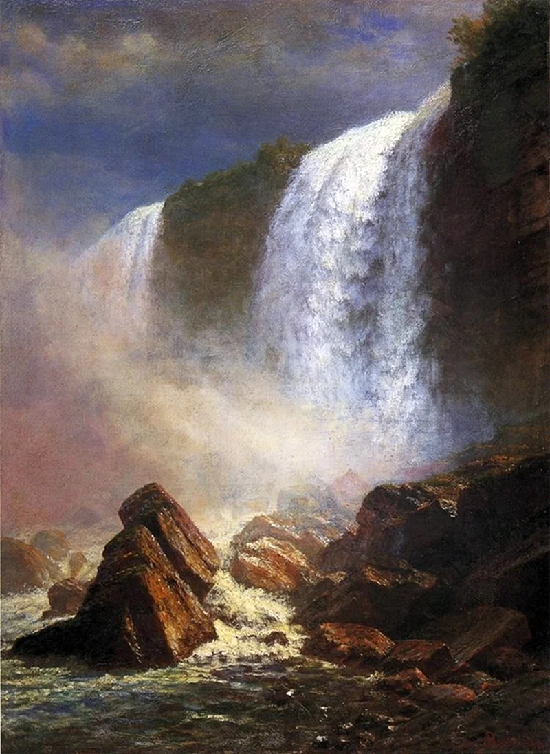 Альберт Бирштадт у водопада
