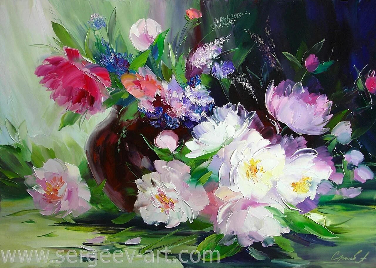 Александр Сергеев живопись цветы картины