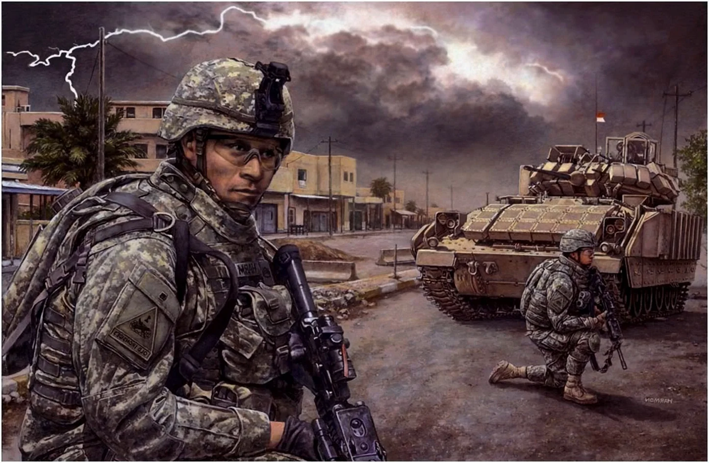 «Американский солдат в Ираке», художница Ольга Тобрелутс.