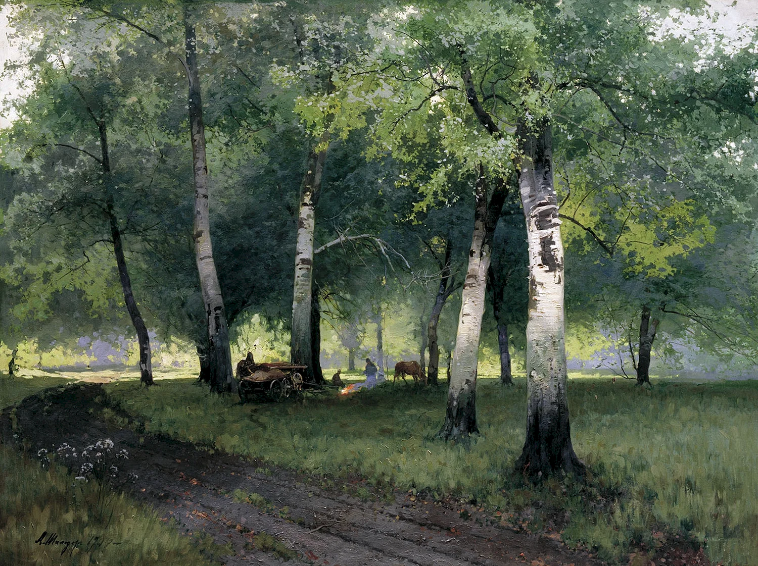 Андрей Шильдер берёзовый лес 1908