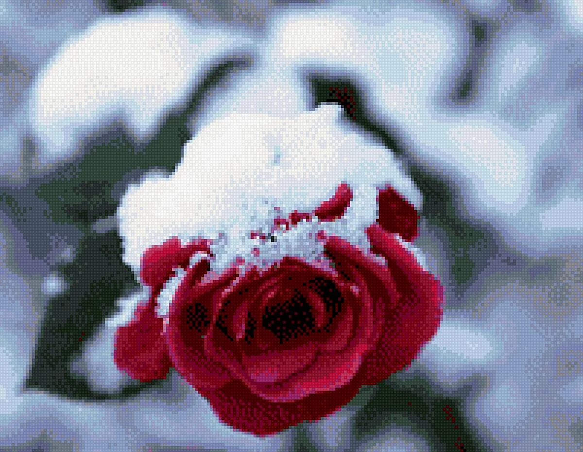 Анимационные розы на снегу