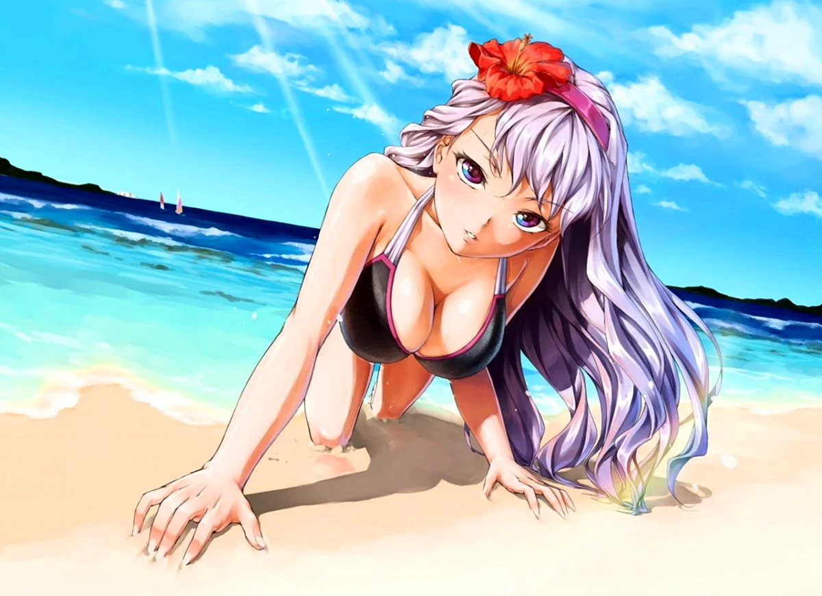 Anime idolmaster пляж