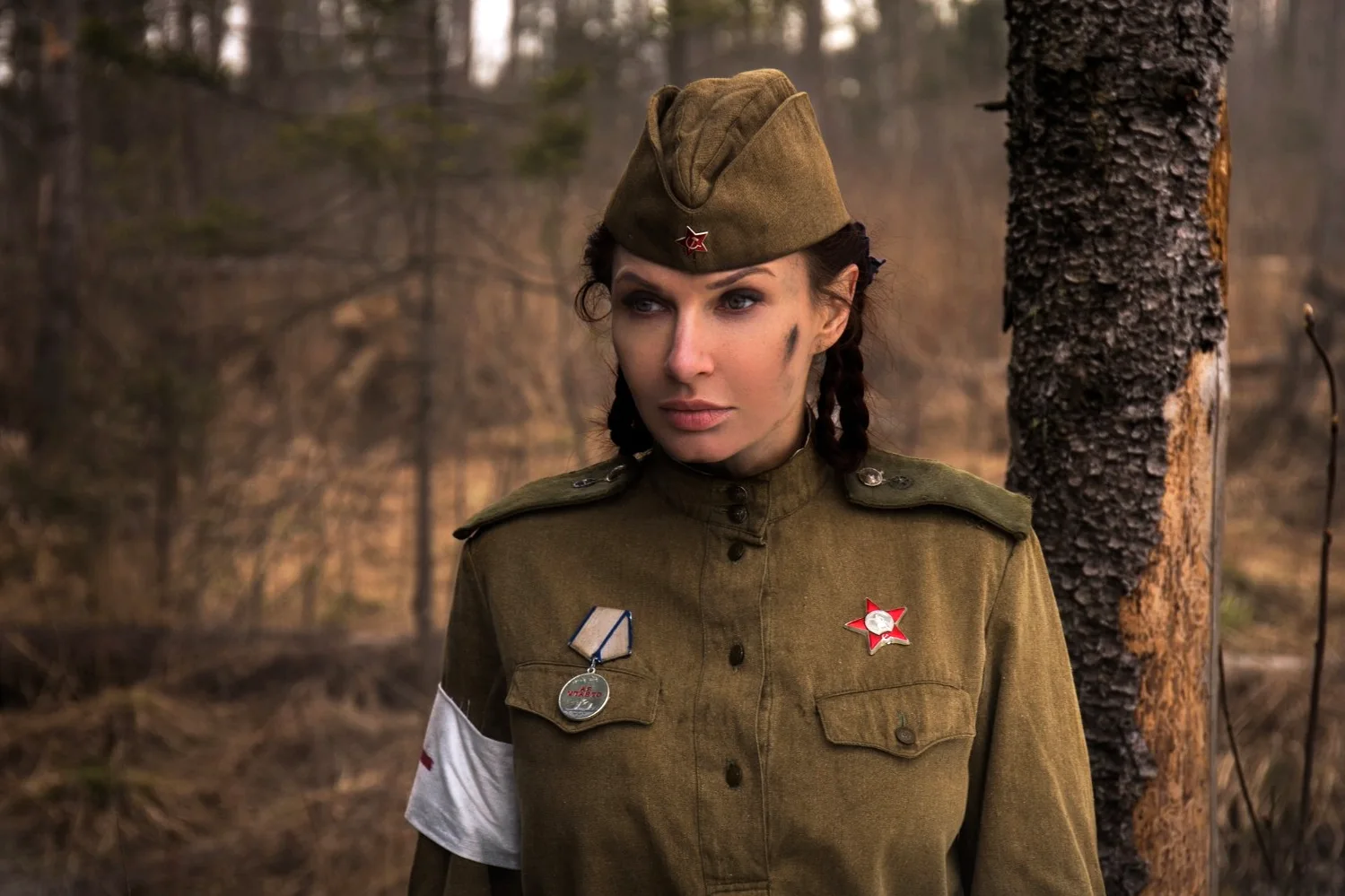 Анна Хилькевич в военной форме