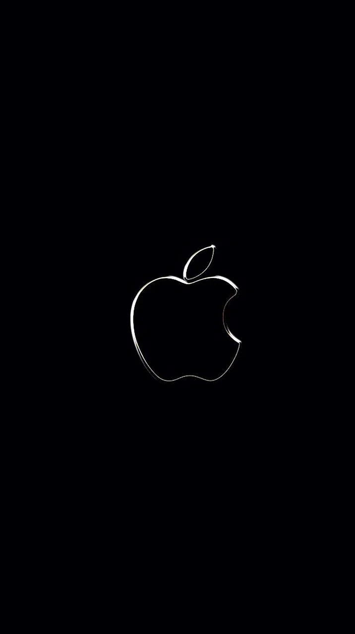 Apple на черном фоне