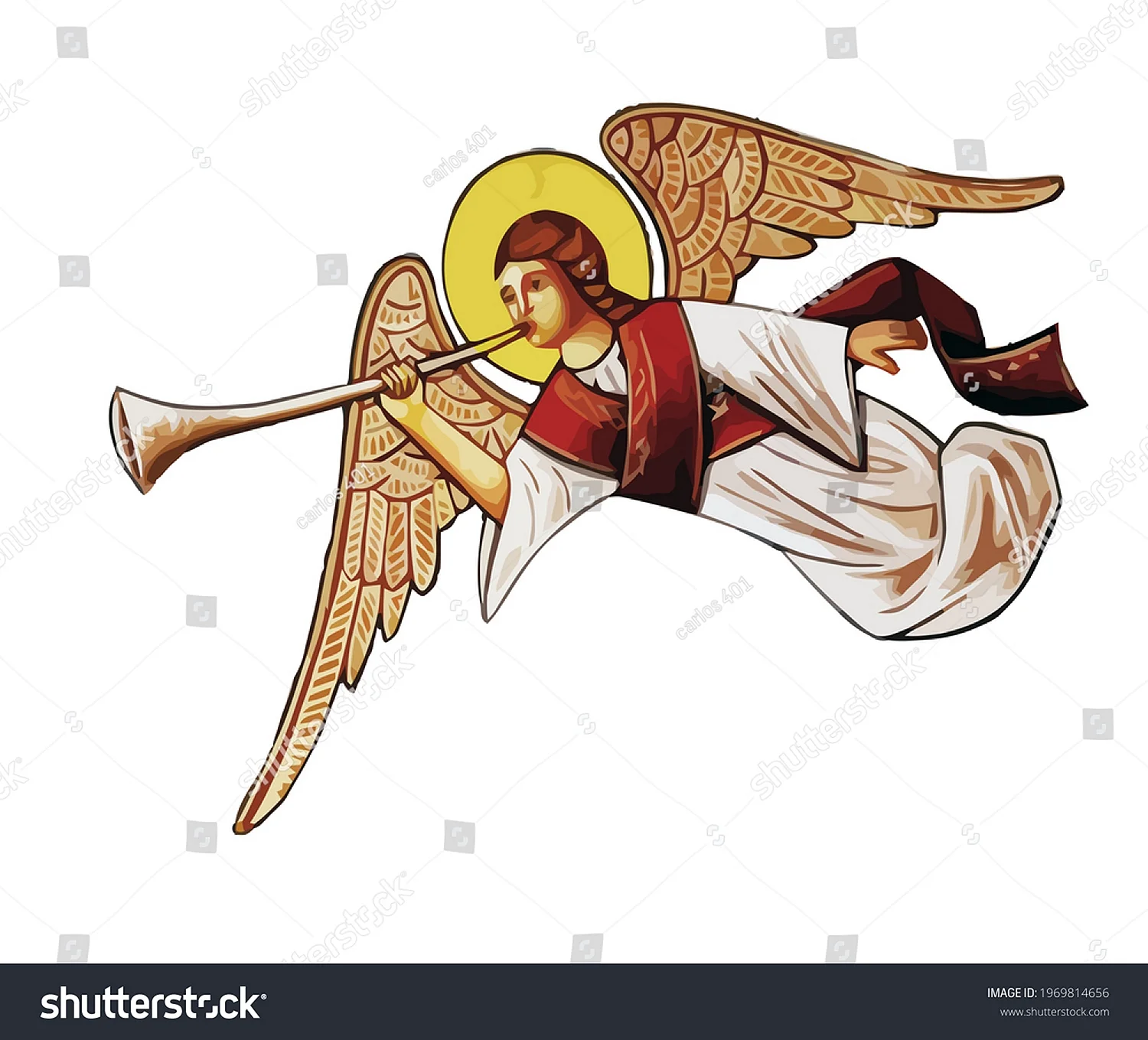 Архангел Гавриил трубящий ангел