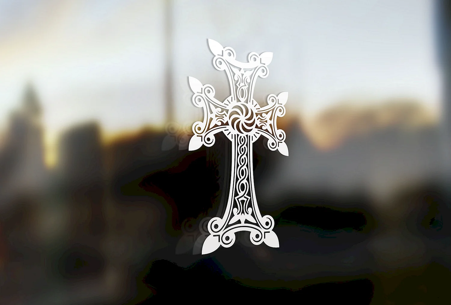 Армянский крест наклейка
