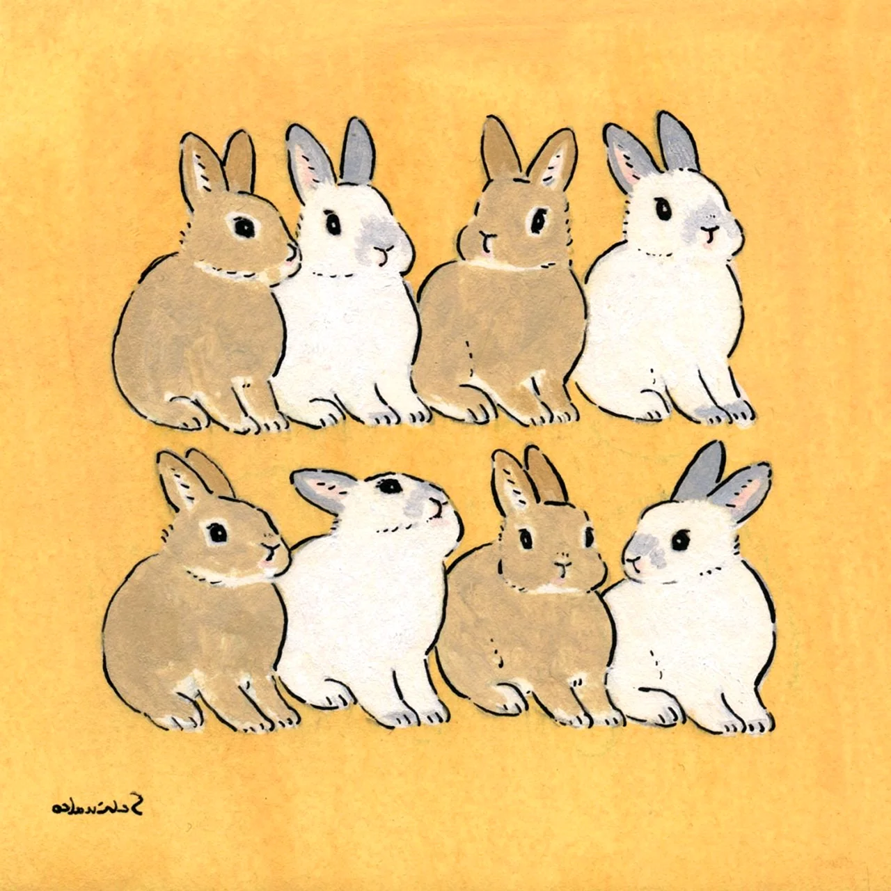 Арты кроликов милых