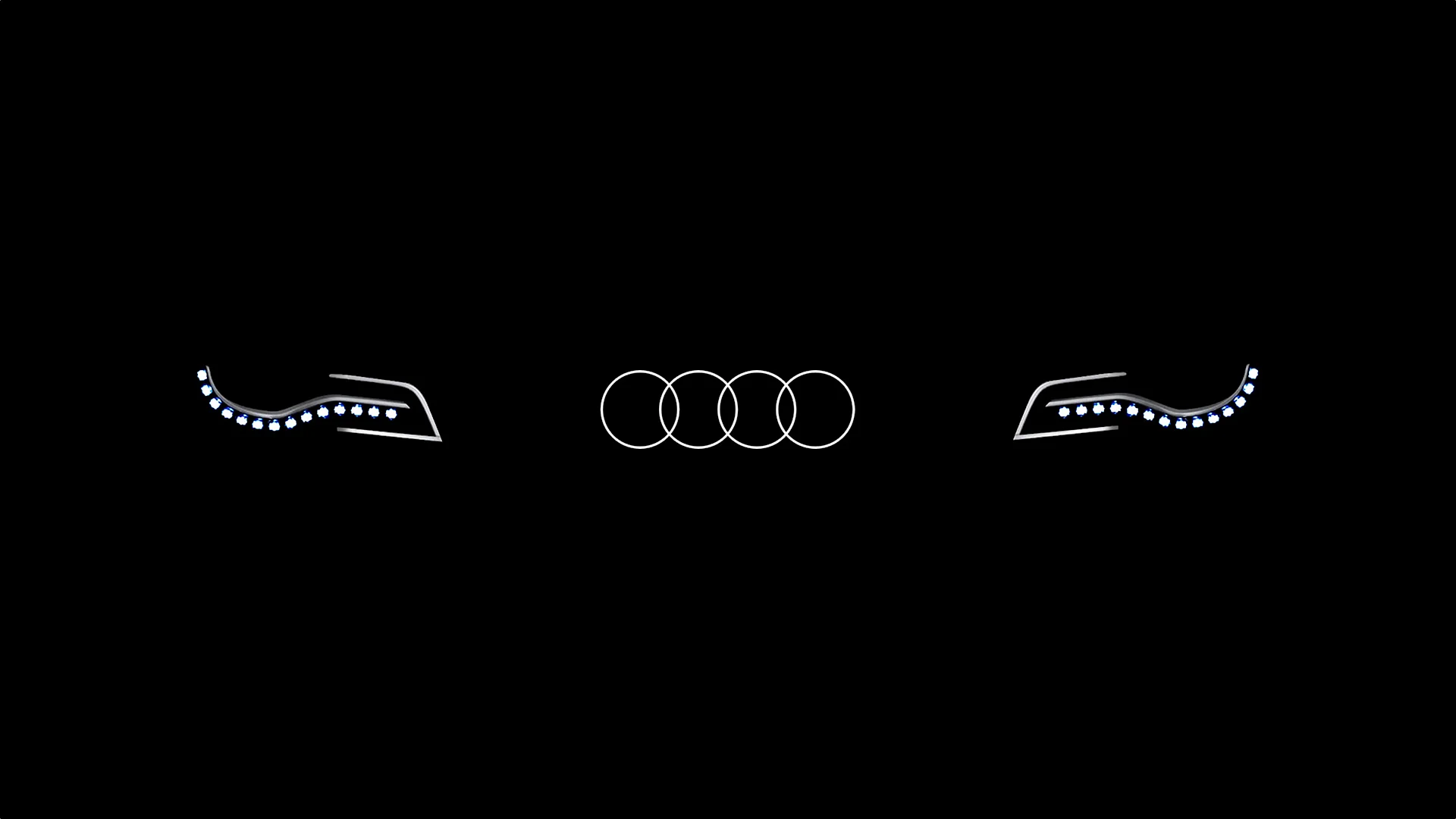Audi фары в темноте