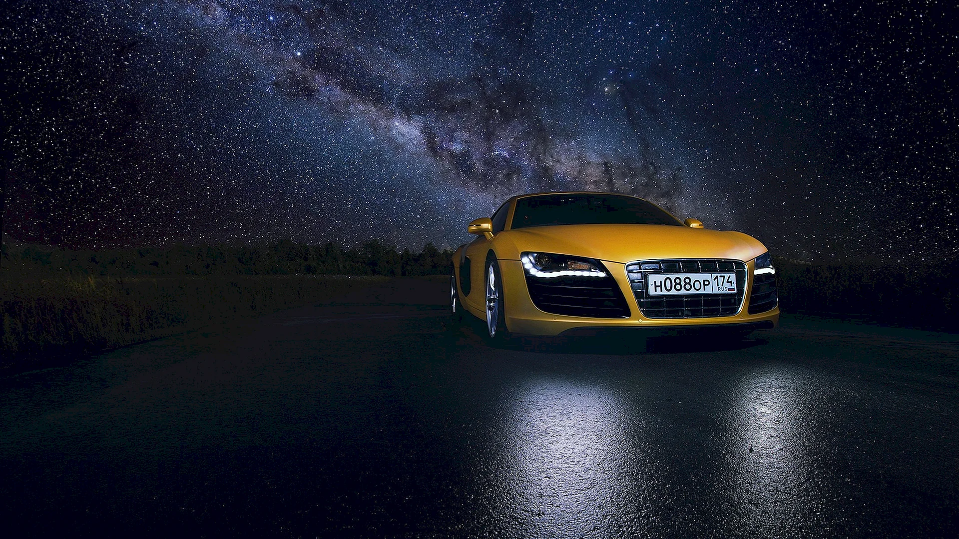 Audi r8 ночная