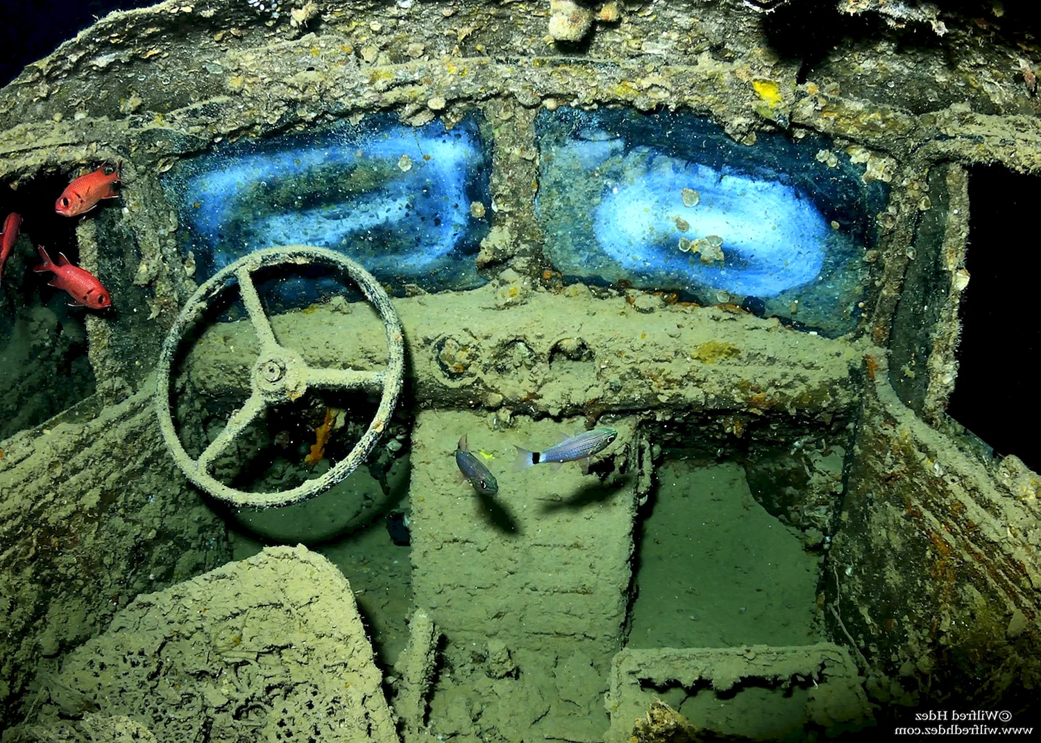 Автомобили на дне океана