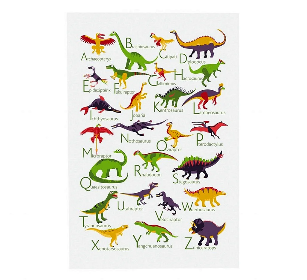 Азбука динозавров от а до я