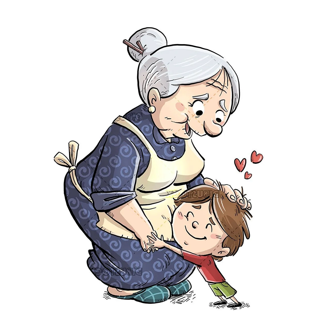 Бабушка и внук