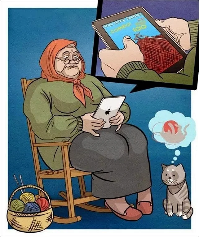 Бабушка карикатура