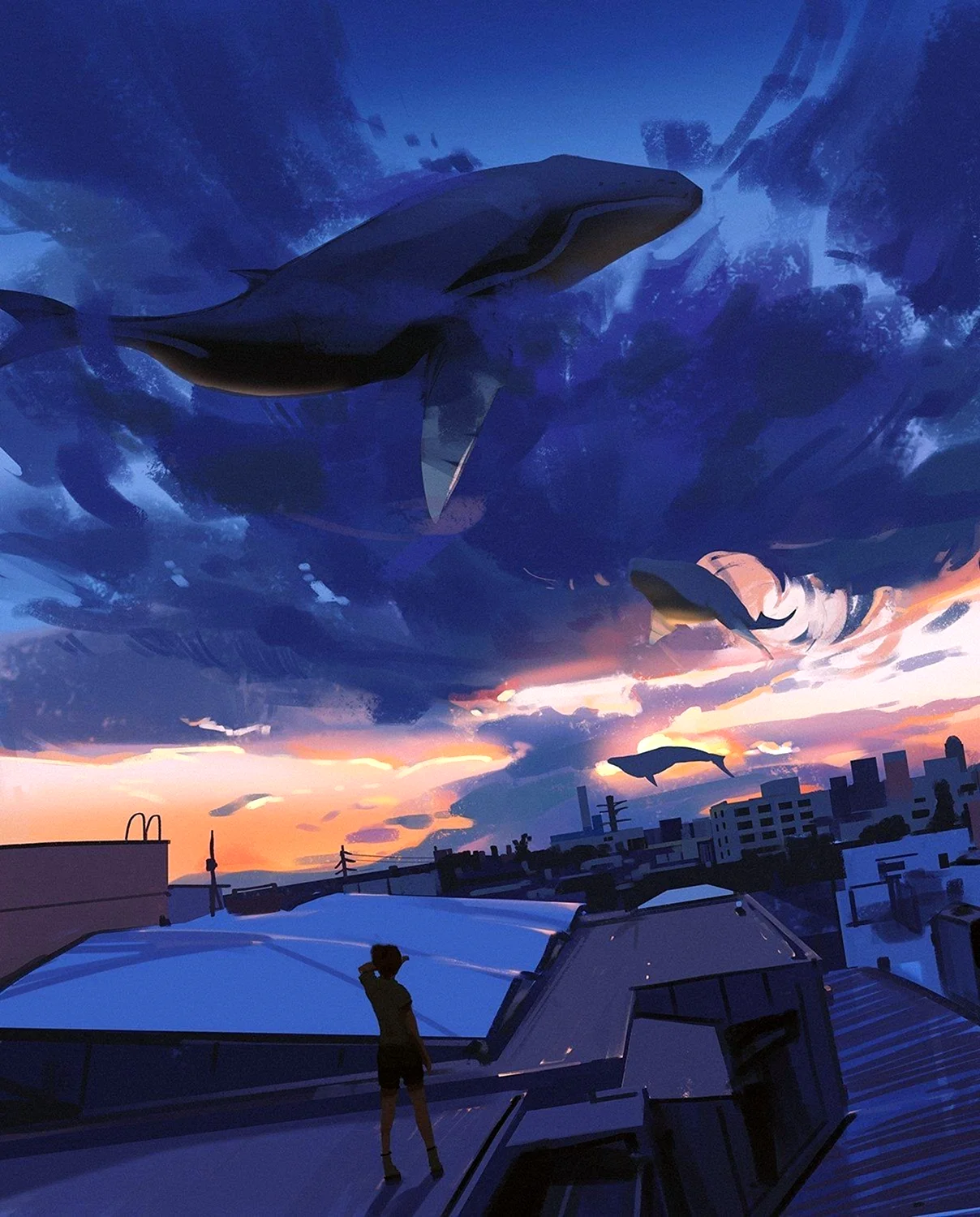 Багровый кит аниме