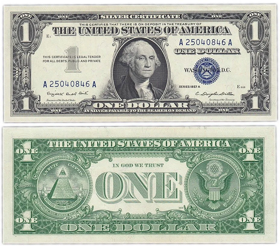 Банкноты 1 доллар США