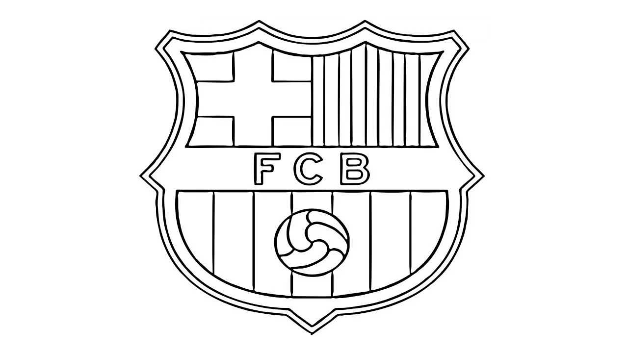 Барселона футбольный клуб раскраска
