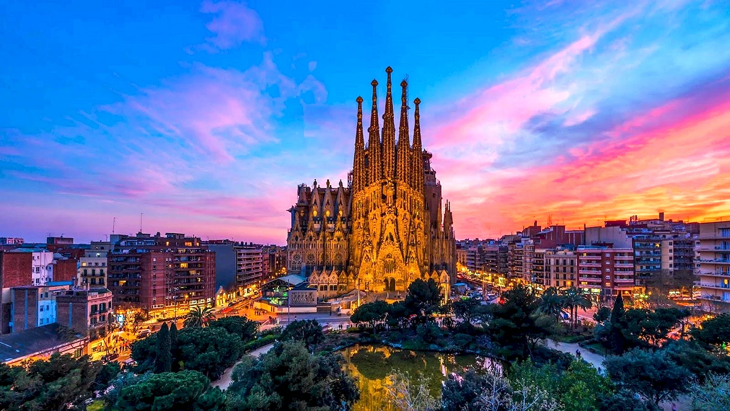 Барселона Испания город соборы