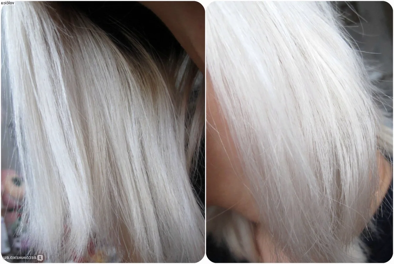 Белый блонд краска для волос до и после