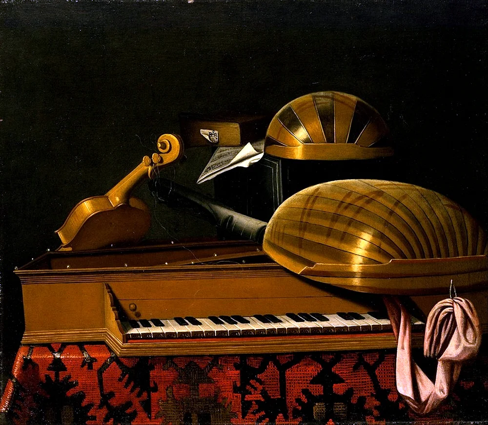 Беттера Бартоломео «натюрморт с музыкальными инструментами»