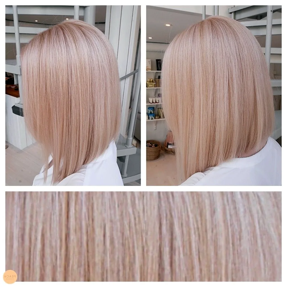 Бежево-розовый цвет волос