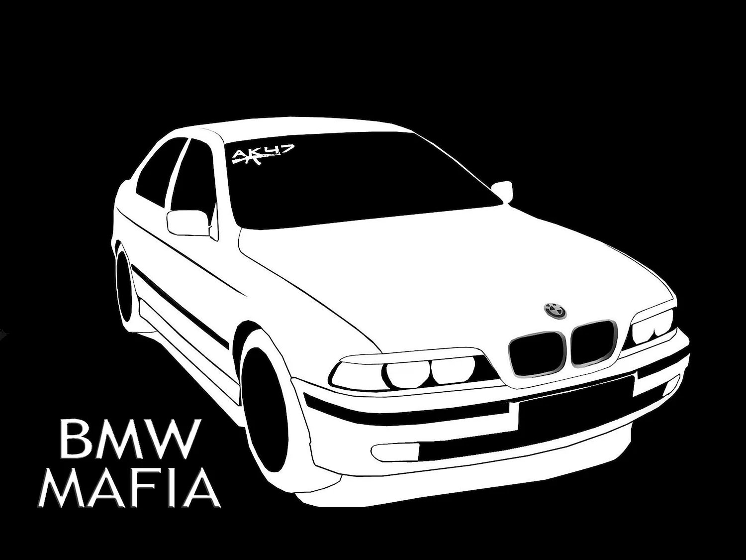 BMW e39 в наклейках