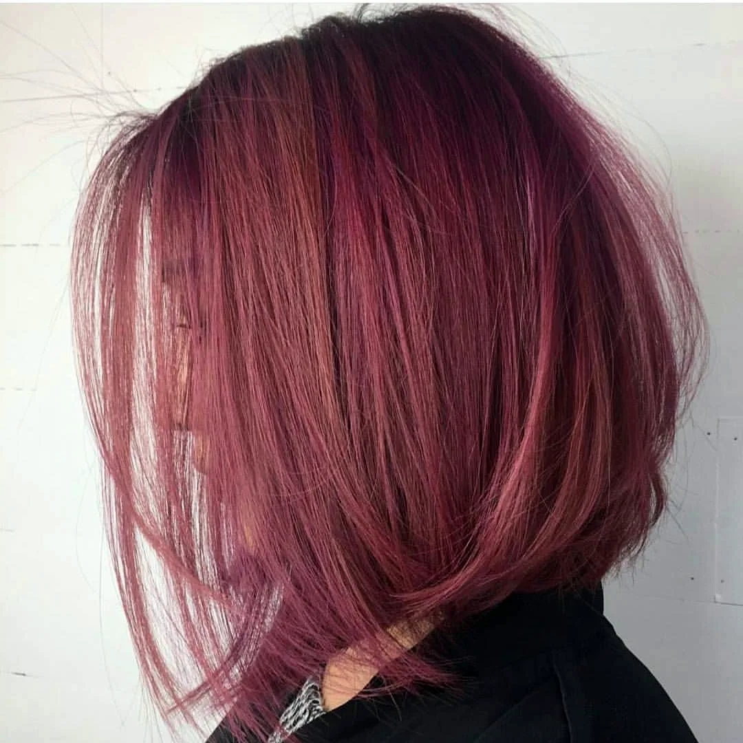 Бордово розовый цвет волос