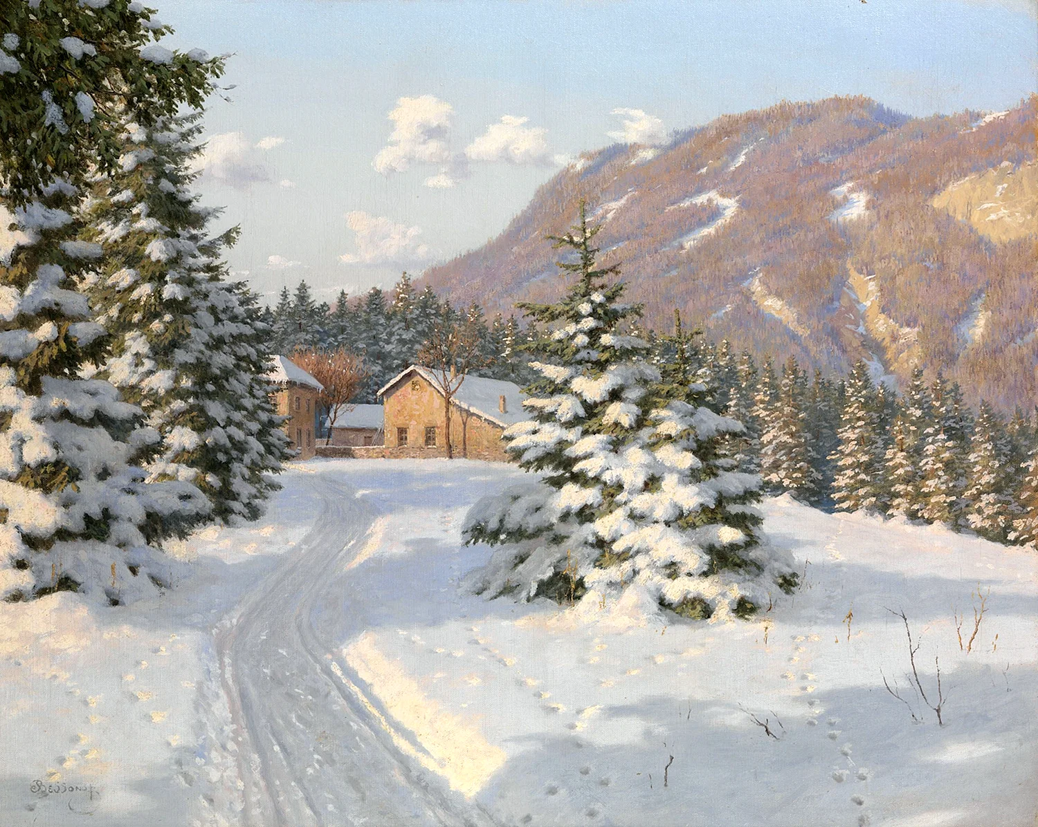 Борис Бессонов (1862-1934). Зимний пейзаж.