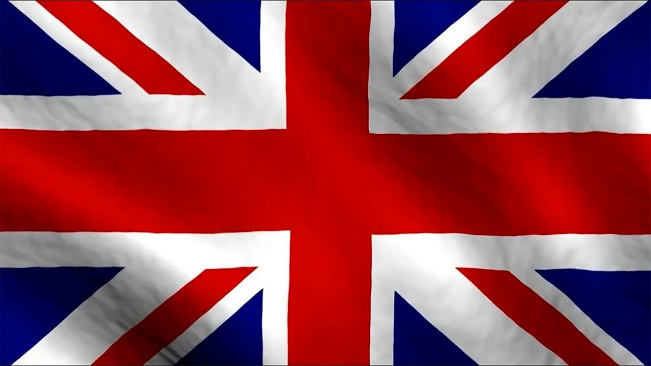 Британский флаг с надписью