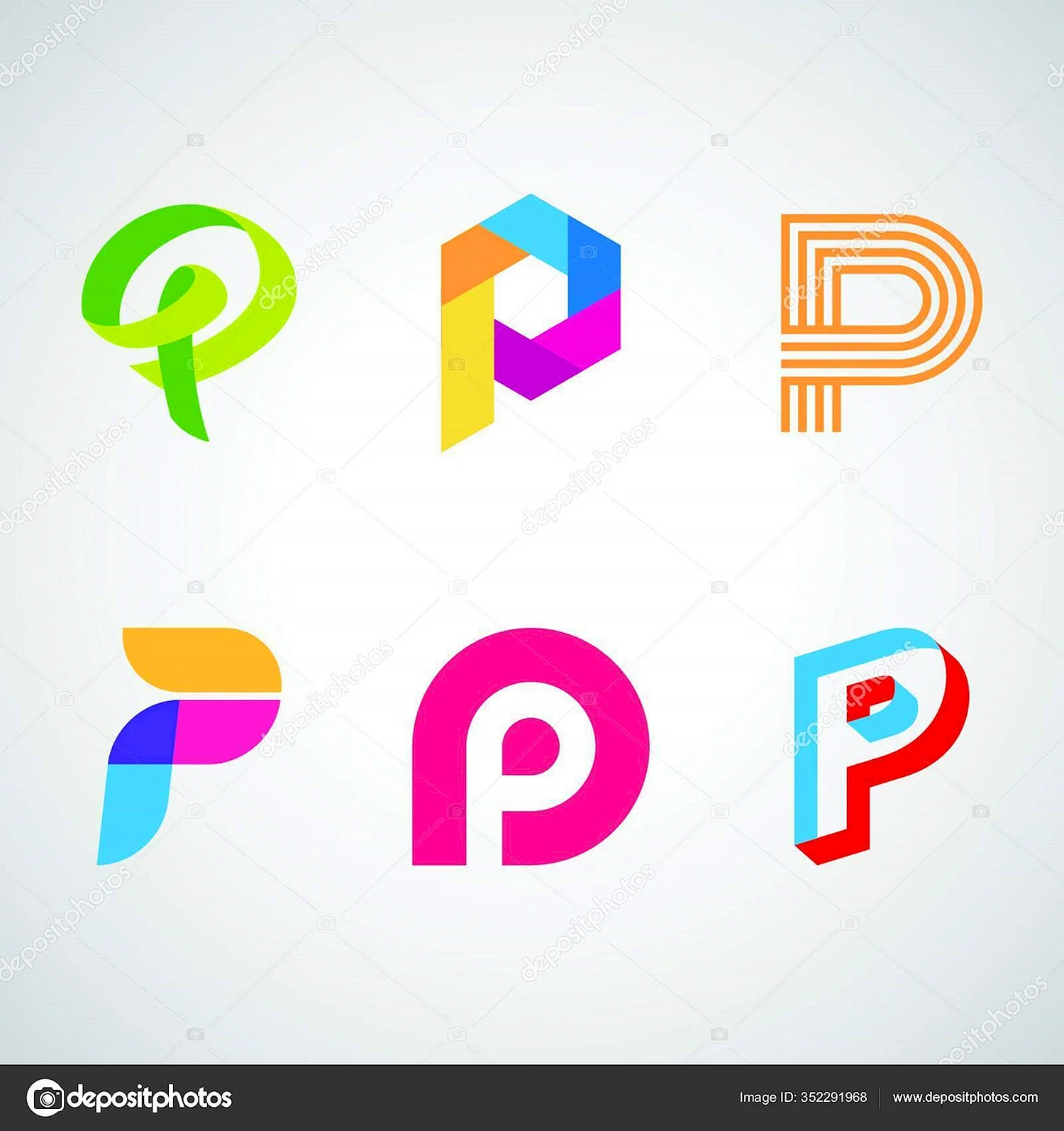 Буква p логотип