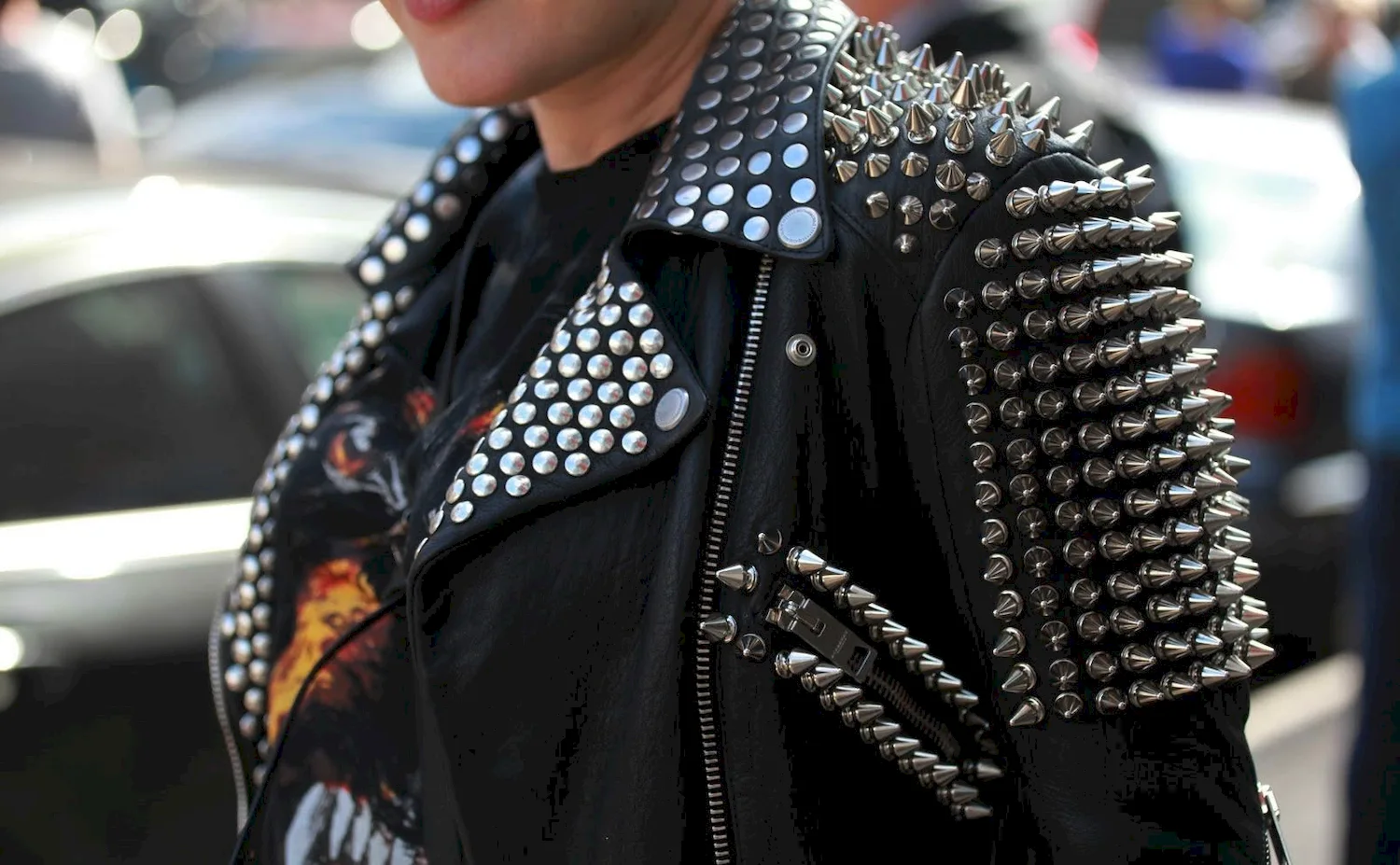 Burberry spiked Leather Jackets.