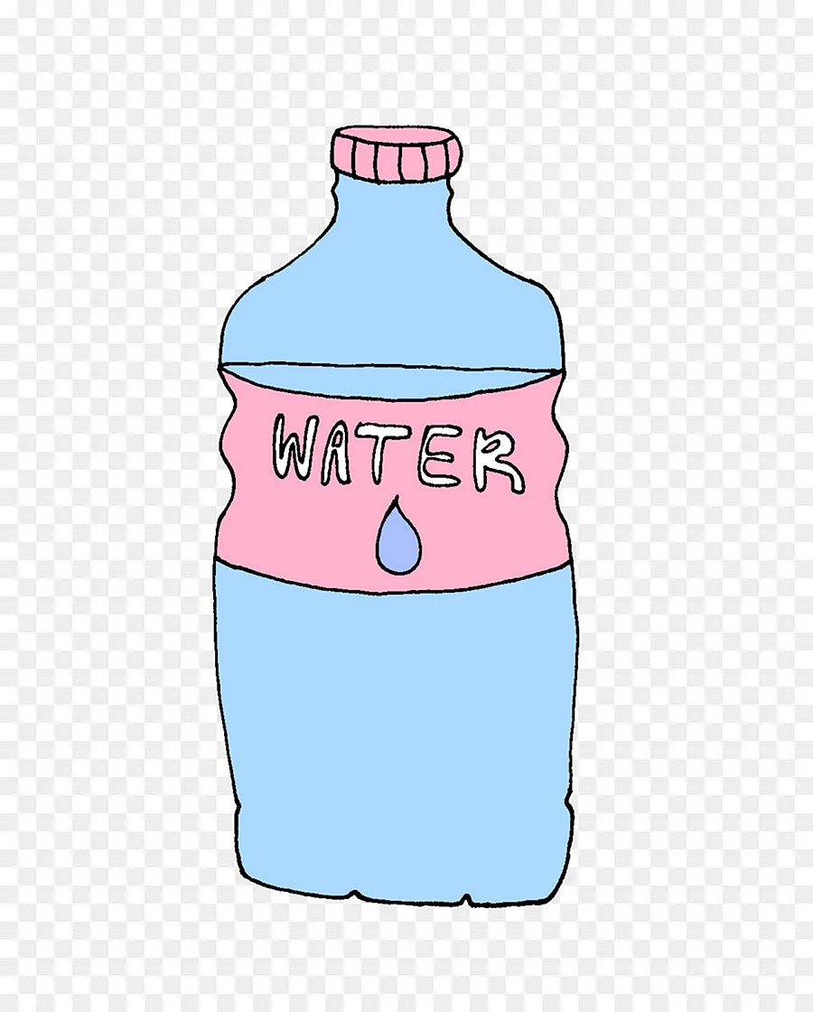 Бутылка воды мультяшная