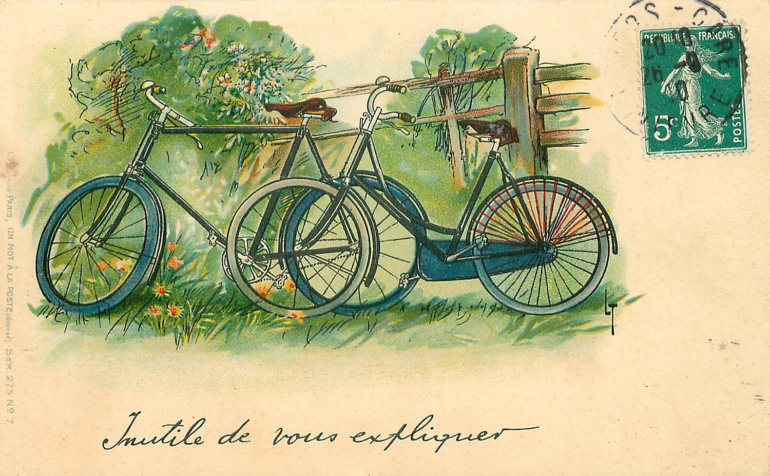 Carte postale велосипед
