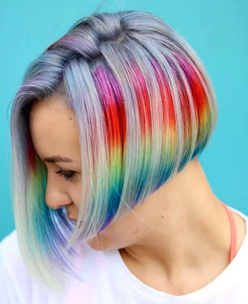 Частичное цветное окрашивание волос