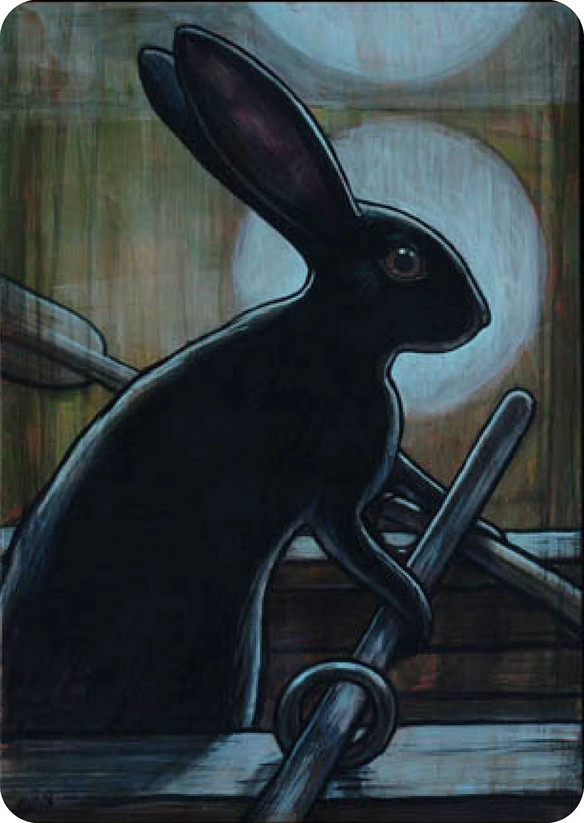 Черный кролик арт