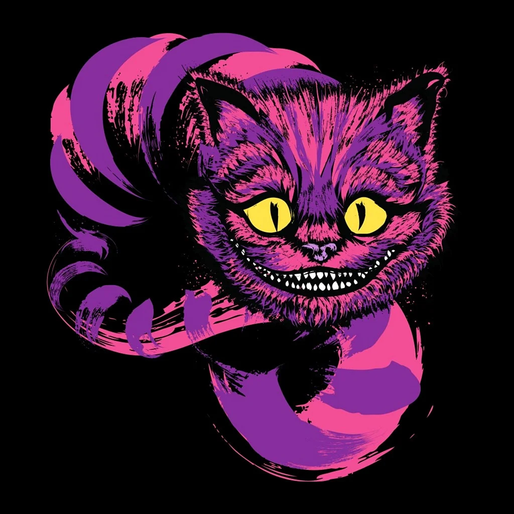 Чеширский кот фиолетовый