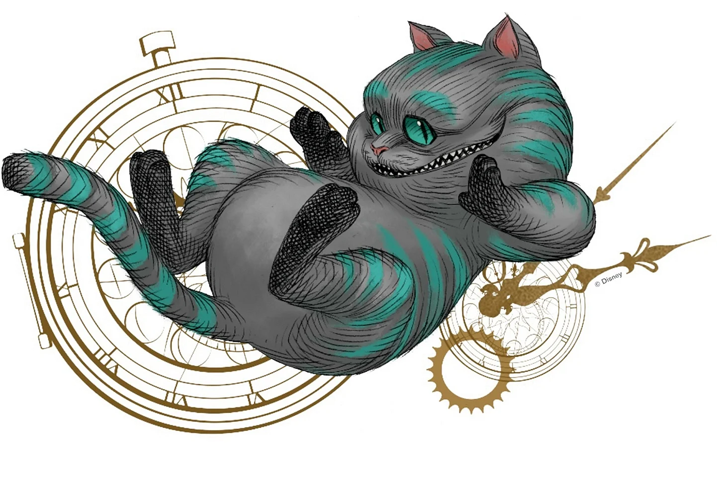Чеширский кот из Алисы в стране чудес рисунки