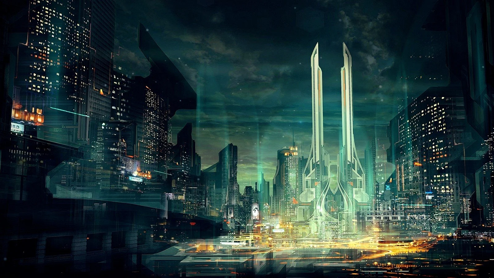 Cyberpunk 2077 небоскребы